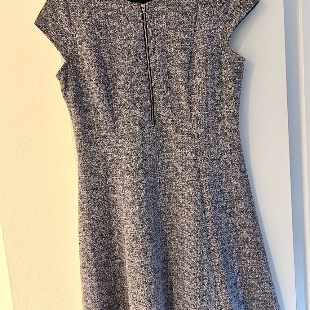 Emma & Michele Textured Gray Mini Dress
